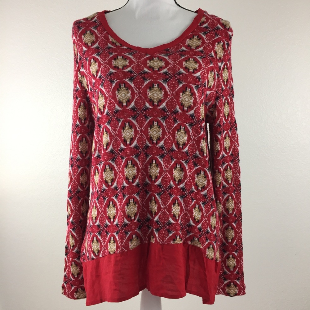 NWT Chip & Pepper Red Long Sleeve Top M6